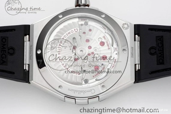 0403 GoAnywhere Constellation Black Ceramic SS 8F 1:1 Best Edition White Textured Dial on Black Gummy Strap A 7803